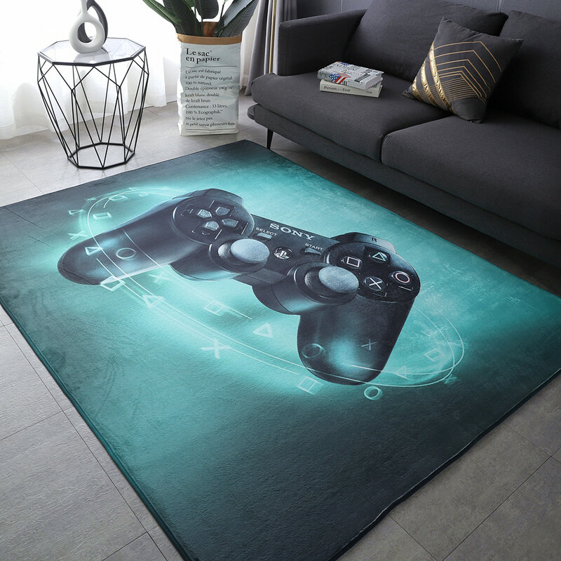 2022 New Anime Carpet Gamer Controller Kids Play Area Rugs Child Game Floor Mat Cartoon Pattern 3D Printing Carpets Living