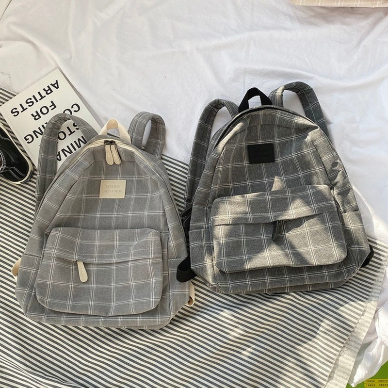 Женский рюкзак в клетку, вместительные женские рюкзаки, простые женские школьные сумки для девочек, 2022