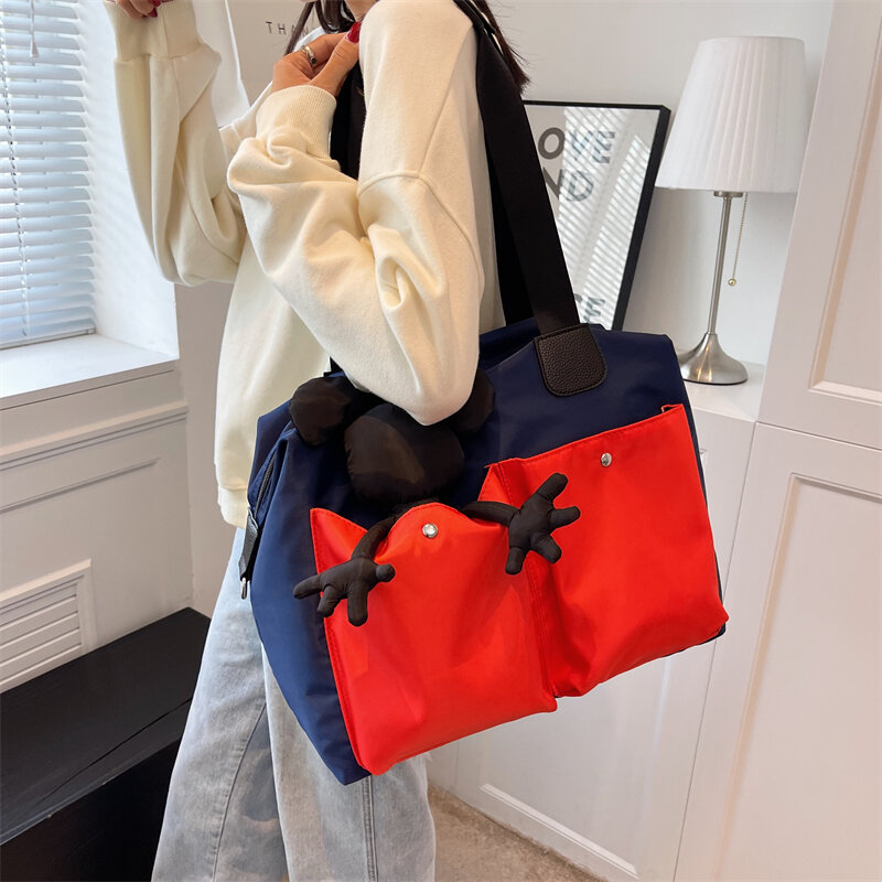 Yilian saco de turismo estilo feminino ir para fora grande capacidade viagem bolsa estudante moda duffle saco de armazenamento luz maré