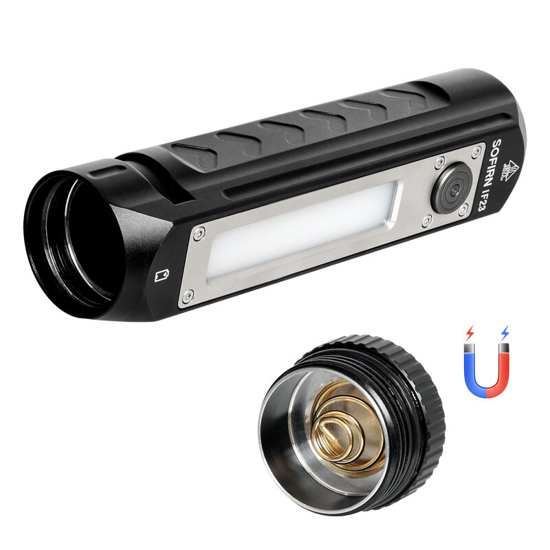 Sofirn – lampe de poche LED COB IF23 RGB, puissante torche, 4000lm, XHP50B, 21700, 3A USB C Rechargeable, Spot magnétique de travail