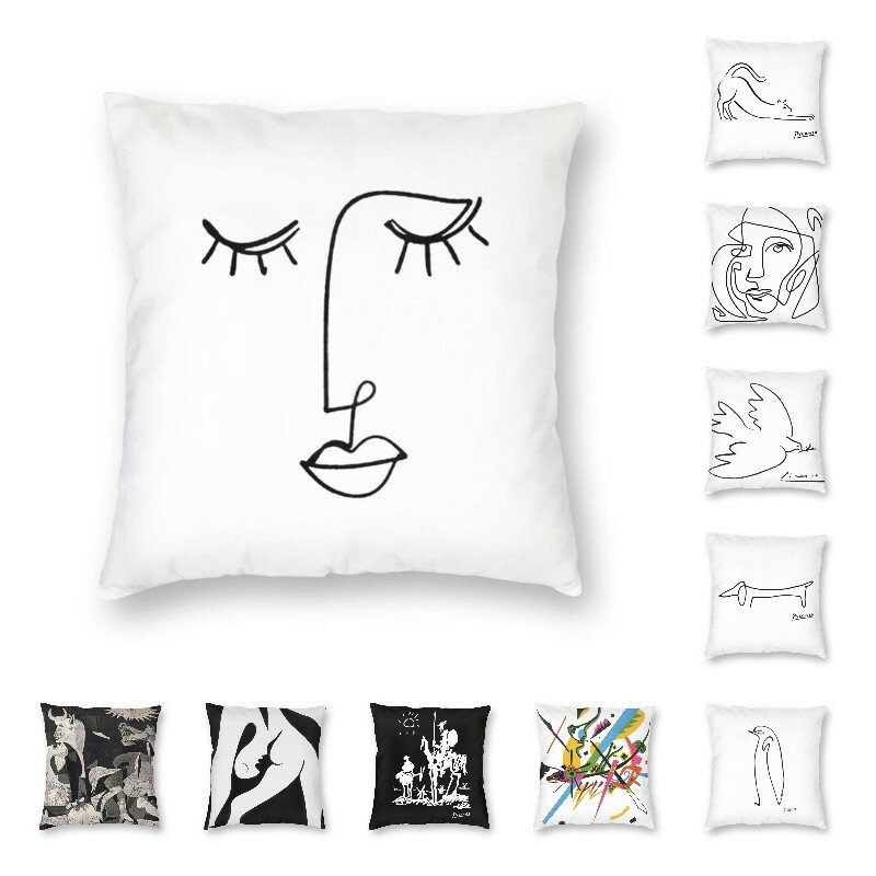 Pablo Picasso Cao Cấp Bạt Phủ Xe Polyester Áo Gối Hàng Đơn Mặt Nghệ Thuật Áo Gối Sofa