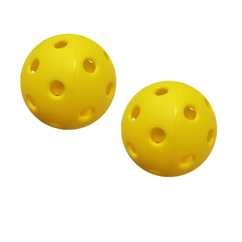 สีเหลืองลูกบอล Pickleball 40หลุมลูกเทนนิสลูกกอล์ฟสำหรับกลางแจ้ง Indoor Practice Light ทนทานความต้านทาน-40