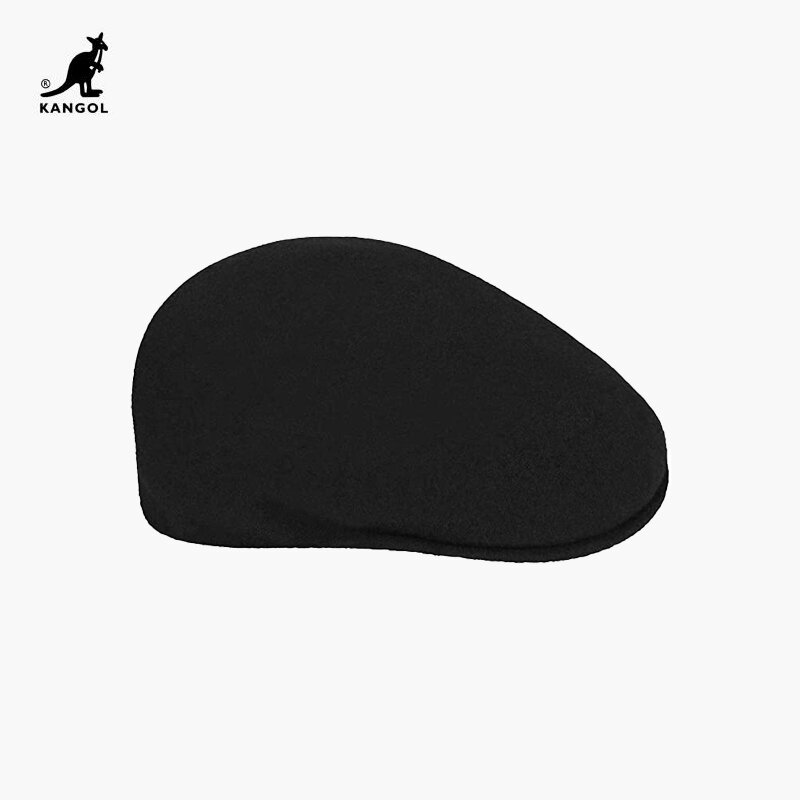 KANGOL-Boina de Lã Masculina e Feminina, Boné Fashion, Chapéus Femininos, Cor Sólida, Outono e Inverno, Original, 504