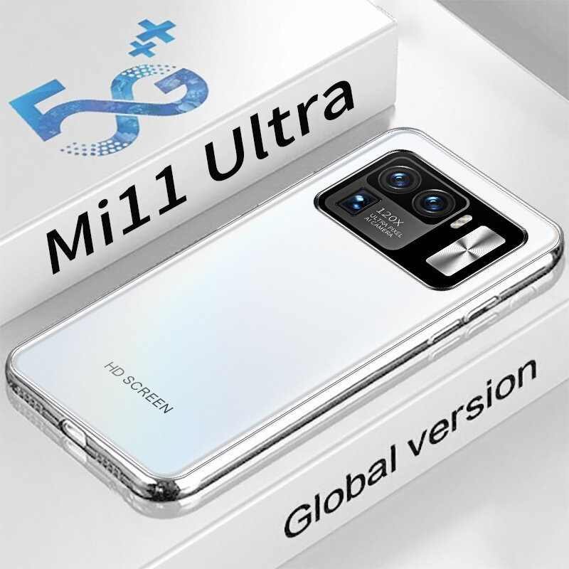 Mi11 Ultra 7.3Inch Smartphone Full Screen 32Mp 10 Core Dual Sim Mobilephone 6800Mah 16G 512GB 5G Netwerk