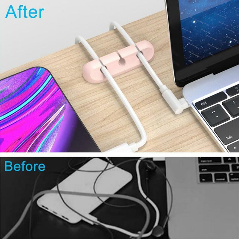 Charging Cable Protector For Phones Cable holder Ties cable winder Clip For Mouse USB Charger Cord management cable organizer