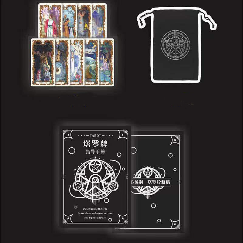 Flor faery tarô cartões 78 cartas conjunto adivinhação jogo presente tabuleiro jogo de mesa oráculos e adivinhação