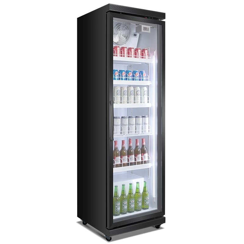 쇼케이스 냉장고 상업용 직립 이중 유리 도어 음료 디스플레이, 음료 전시