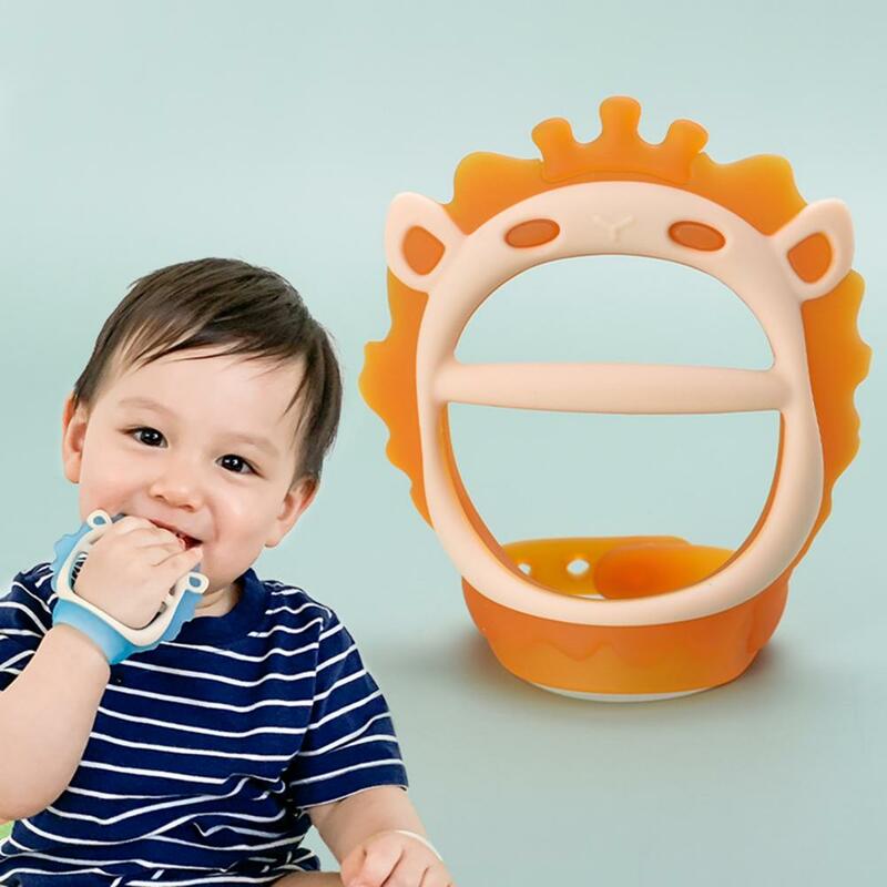 Anneau de dentition pour bébé, jouets pratiques, sangle de poignet, jouets à bord lisse, résistant aux morsures, pour tout-petits