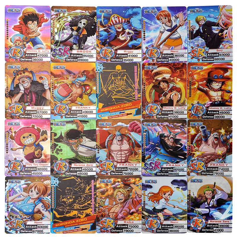 Anime einteilige Karte englische Version Nami Luffy TCG Sr seltene Handels sammlungen Kartenspiel Sammlerstücke Kampf Kind Geschenk Spielzeug
