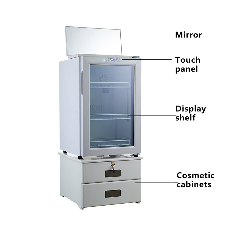 Réfrigérateur de stockage de cosmétiques, contrôle thermostatique Intelligent, refroidisseur de cosmétiques indépendant avec miroir
