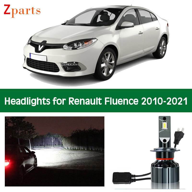 Car Canbus Headlamp For Renault Fluence 2010 - 2021 Headlight Low Beam High Beam Canbus Auto Lights 6000K Lighting Accessories