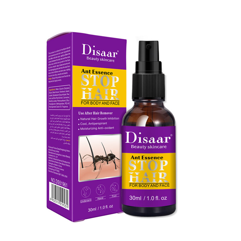 Spray de depilación indoloro permanente, inhibe el crecimiento del cabello, Spray de esencia, reparación suave del cuerpo, cuidado de la piel de belleza no irritante
