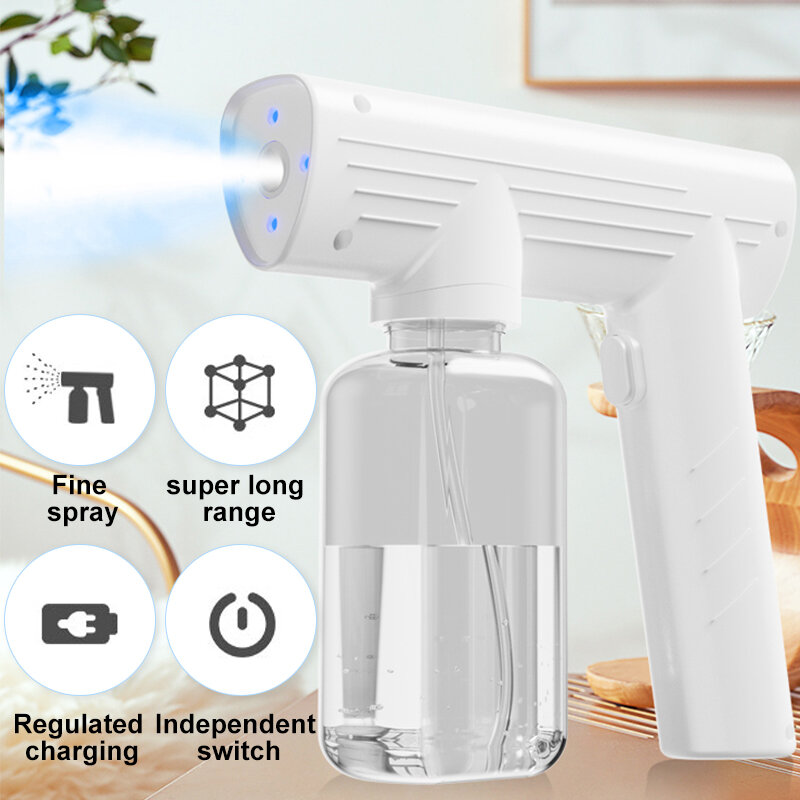 240/300ML Handheld Electric Agriculture Nano Atomizing Gun Rechargeable Wireless Disinfection Sprayer Garden Tool Accessories