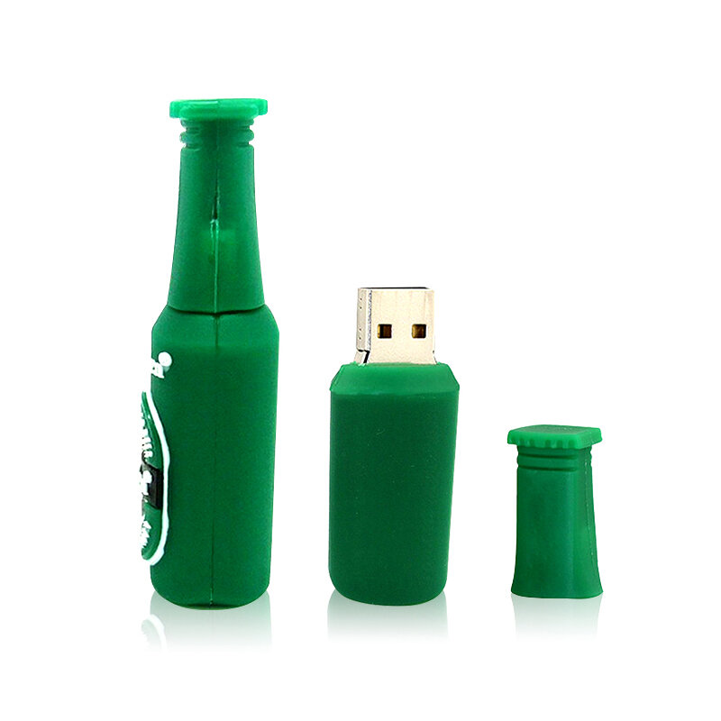 Unidad Flash con forma de botella de bebida, memoria extraíble de 256GB, 32GB, 8 GB, 16 GB, 64 GB, 128 GB, regalo divertido