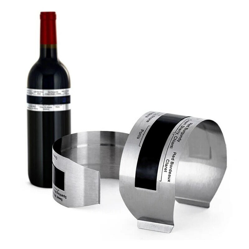 Fare fornitura di termometro per vino rosso fornitura di termometro per vino rosso in acciaio inossidabile termometro per bevande LCD