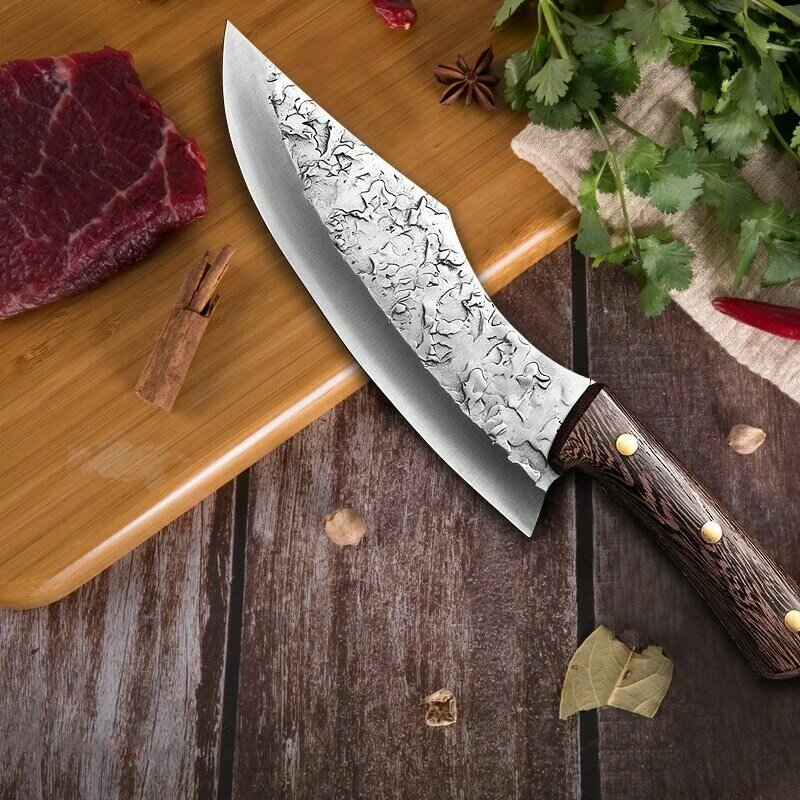 Кованый нож шеф-повара из нержавеющей стали, нож мясника, нож для нарезки мяса, кухонный нож, нож для нарезки, инструменты для готовки