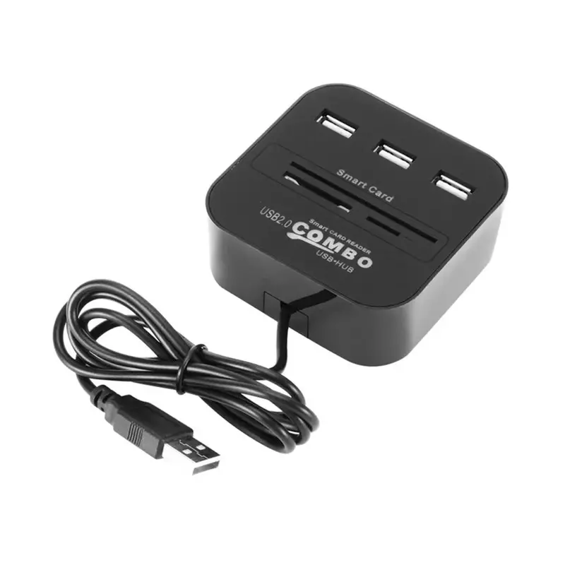 USB Hub Combo 3 Ports USB 2.0 Micro Card Reader SD/TF USB Splitter Hub Combo All In One for PC Computer Accessories