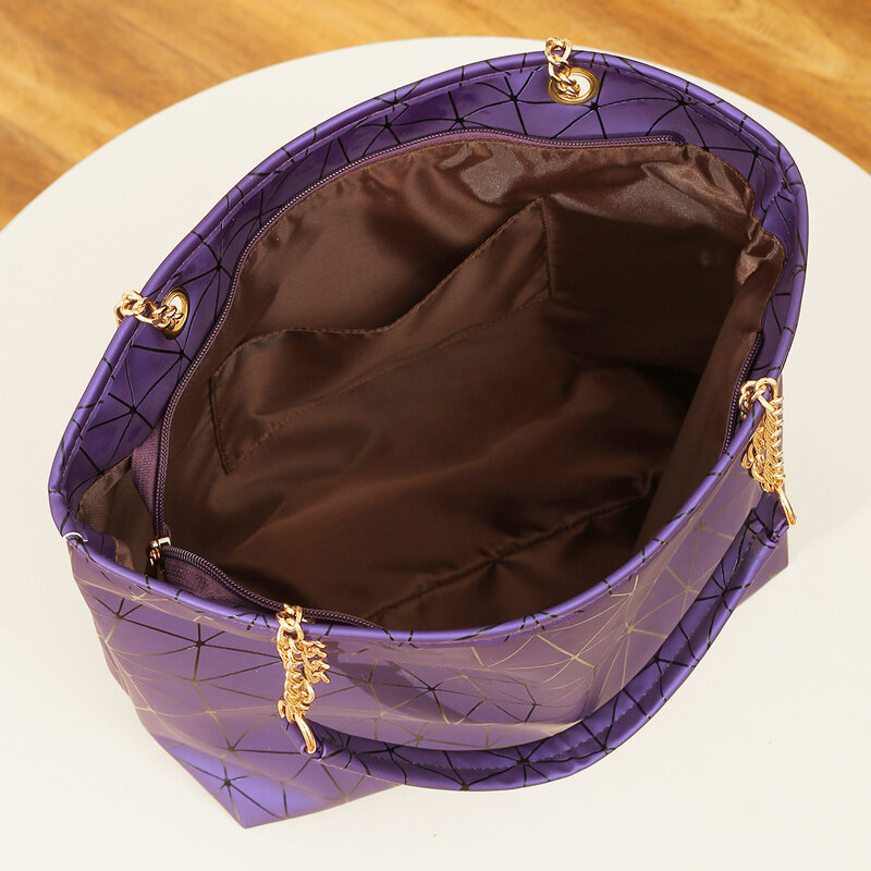 Bolsos de diseñador de lujo para mujer, bolsa de hombro de piel sintética púrpura, de alta calidad, 2022