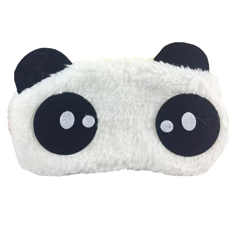 Мультяшная панда, маска для сна, плюшевая ткань, мягкие нашивки для глаз, маска для сна, независимая упаковка