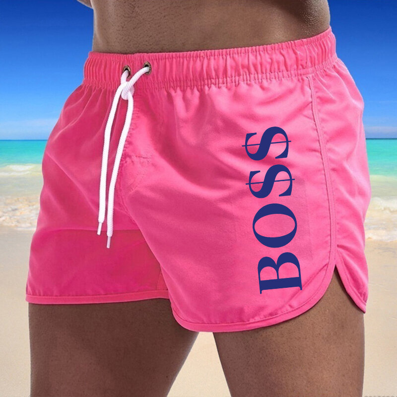2022 verão calções de praia masculina colorida roupa de banho sexy maiô troncos surf board roupas masculinas secagem rápida correndo calças esportivas