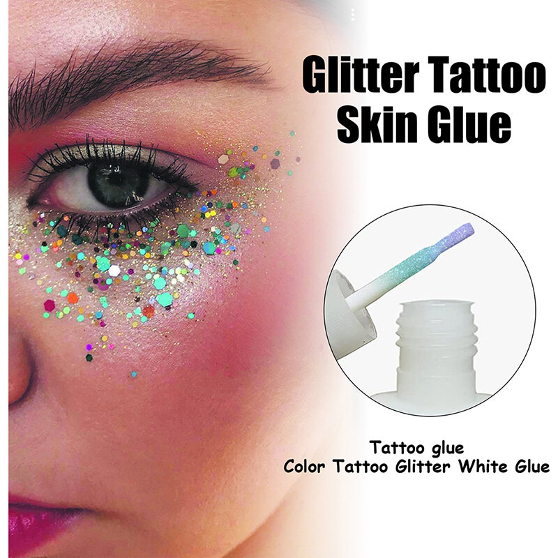 Skin Glue Skin-friendly Body White Glue For Glitter Tattoos Gel Flash Powder Tattoo Glue White Glue One-time Suit Glue Tattoo