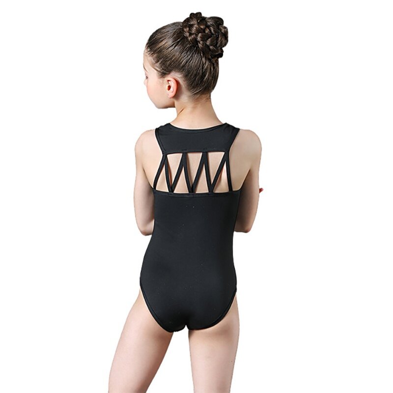 Body de gimnasia sin mangas para niños y niñas, leotardo de Ballet, traje de baile de algodón, 6-12 años, venta al por mayor