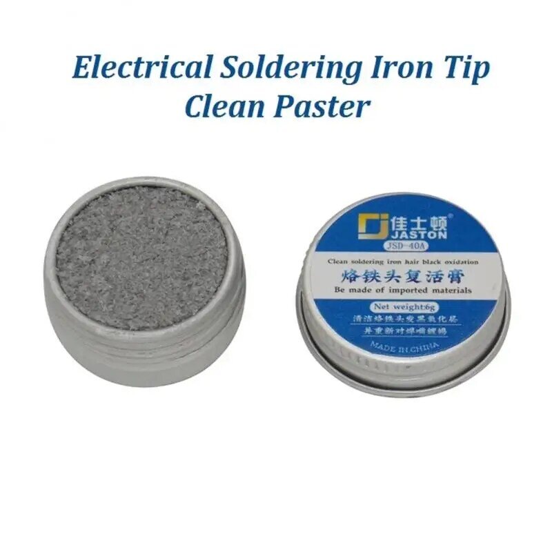 Refresher-soldador eléctrico para limpieza sin plomo, pasta de soldadura con punta de crema de soldadura limpia, cabezal de óxido de hierro