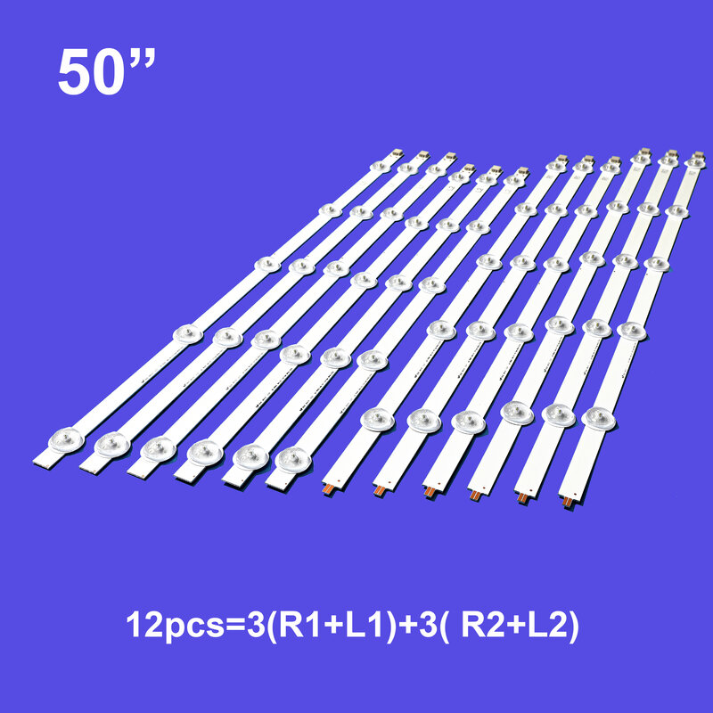 New 12 PCS LED Backlight strip perfect compatible for   50LN 5100 50LN5700 50LN5600 50LN5400 LC500DUE-SFR2