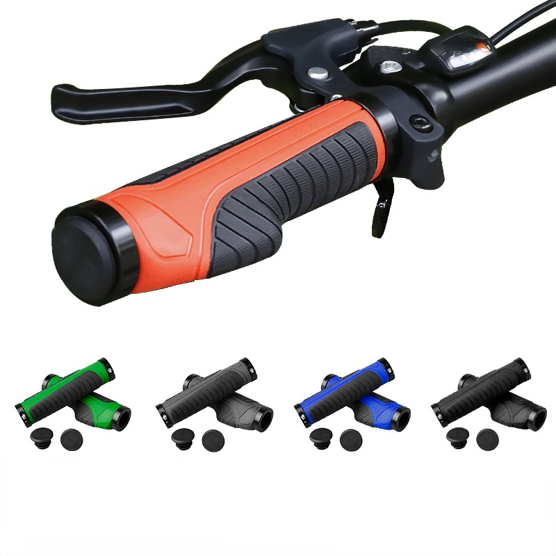Empuñaduras para manillar de bicicleta de montaña, empuñaduras de goma TPR a prueba de golpes, antideslizantes, accesorios para bicicleta, 1 par