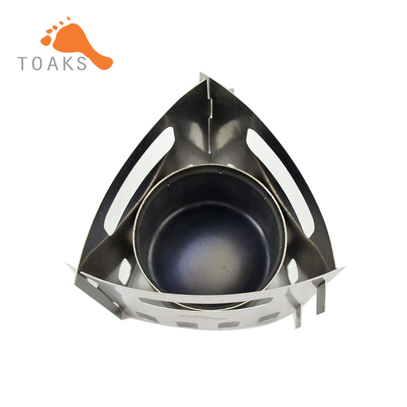TOAKS Titanium Alcohol Stove Pot Stand Ultralight for Camping, Hiking Picnic Survival Tools Outdoor Cookware Accessory FRM-02