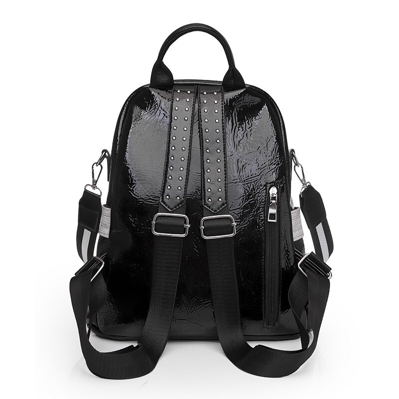 YILIAN New soft leather large capacity backpack 2022 women inset diamond personality multi-purpose backpack lady travel bag