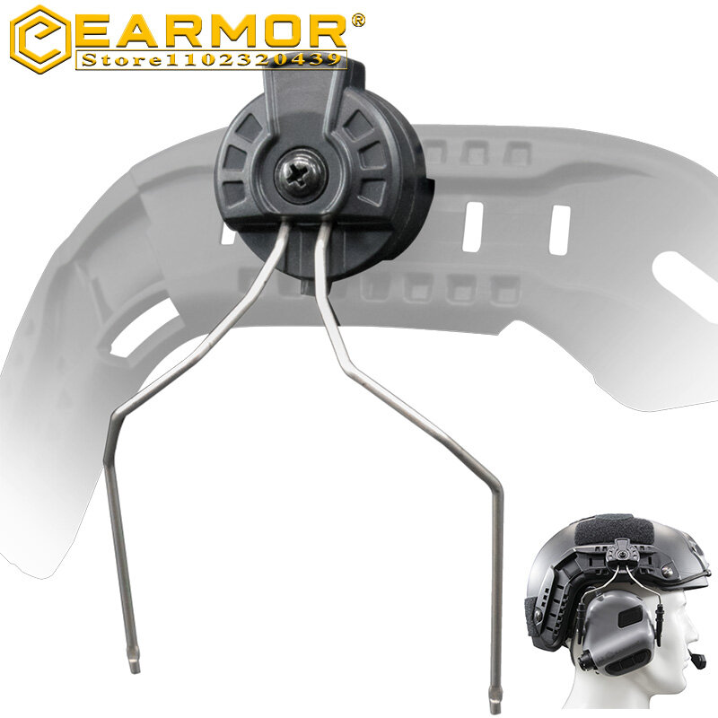 EARMOR-auriculares tácticos con adaptador de riel para casco, cascos tácticos de 3M, Peltor, Comtac, equipo de tiro