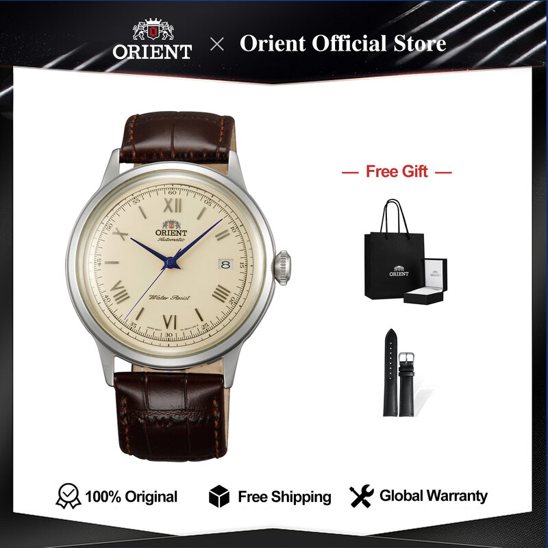 Original Orient MANN MECHAN UHR Wert König, Automatische Uhren Japanischen Vintage Armbanduhr Gen.2 Bambino Gewölbte Zifferblatt Vanill Farbe