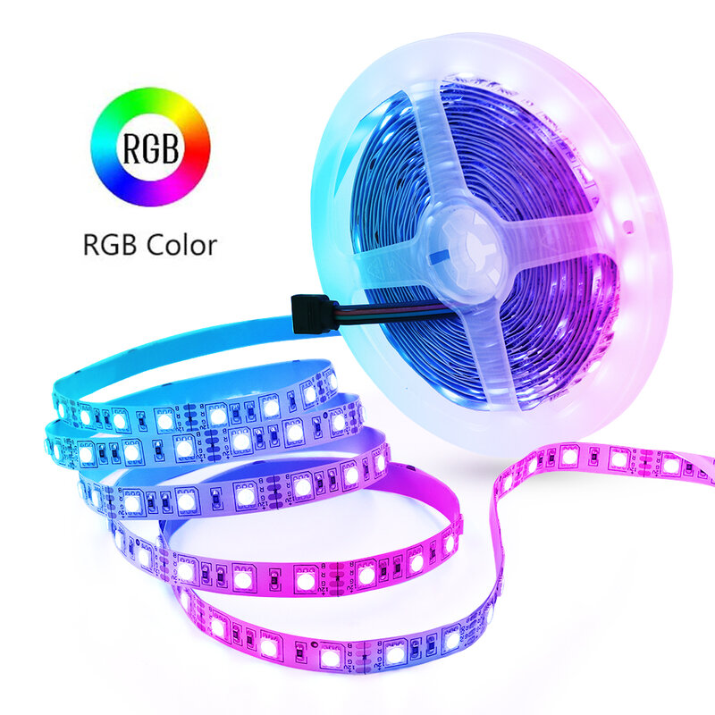 5m High Bright RGB LED Strip Light 12V 5050 60LEDs/m Flexible LED Tape Neutral White Epistar Chip Non waterproof LED Ribbon