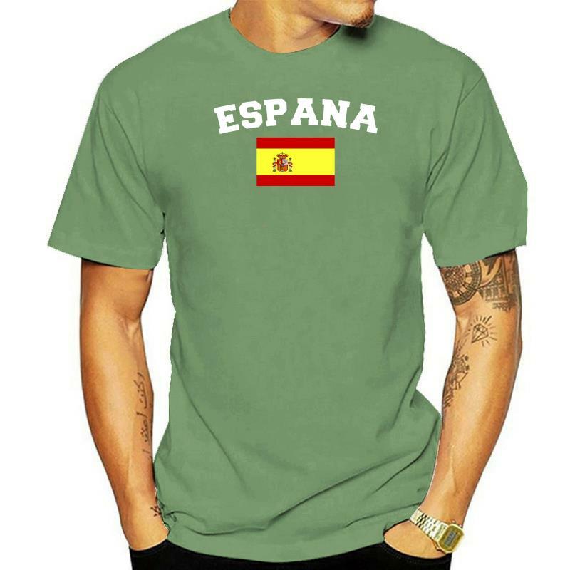 إسبانا العلم تي شيرت الإسبانية اسبانيا 2022 الصيف الرجال الموضة قصيرة الأكمام القطن الماركات تي شيرت