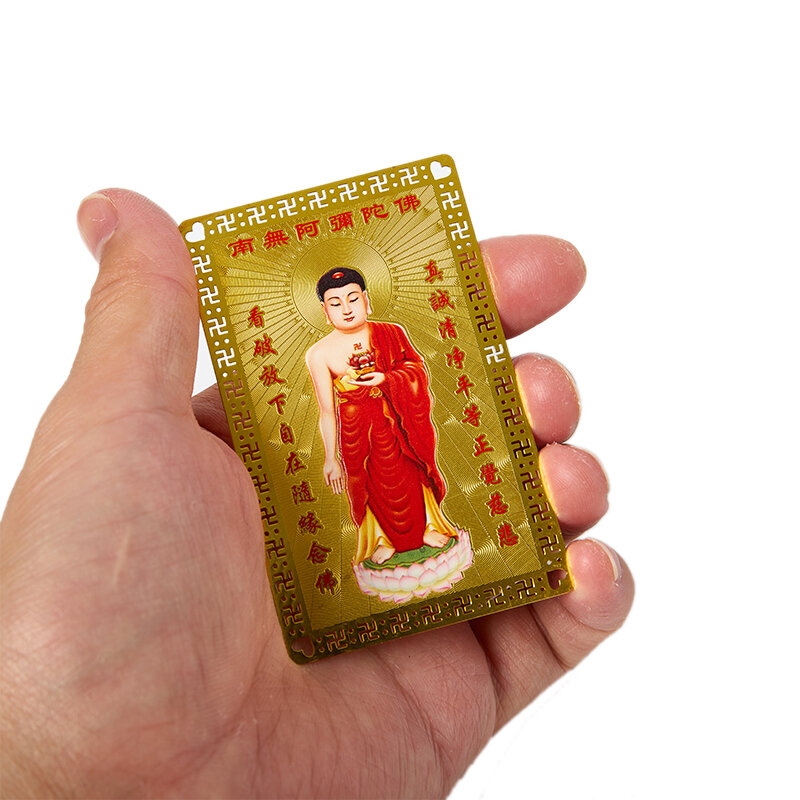 1 قطعة جمع البوذية التبتية رائعة النحاس بطاقة تميمة Thangka ثروة بطاقات بوذا آمنة حسن الحظ بطاقة هدية 8*5 سنتيمتر