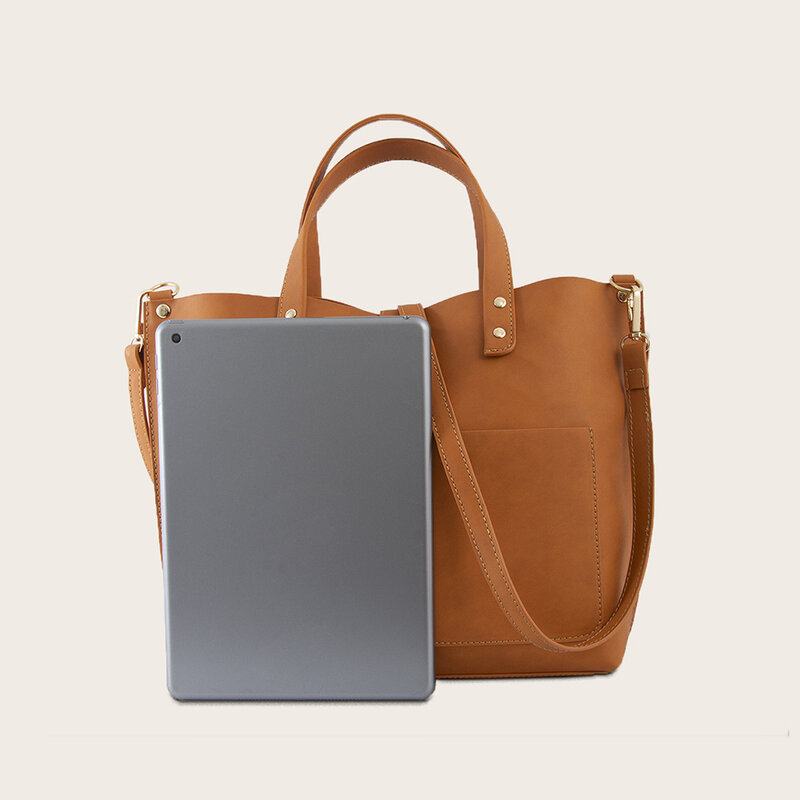 Bisi Goro Files Laptop Handbags For Women Large Capacity Shopper Totes Female Fashion PU Leather Shoulder Designer Bags 2022 New