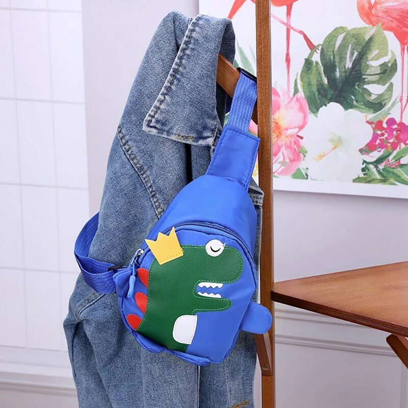 Милая мультяшная Детская сумка через плечо, Детская забавная нагрудная сумка с динозавром для малышей, дорожный органайзер для телефона с з...