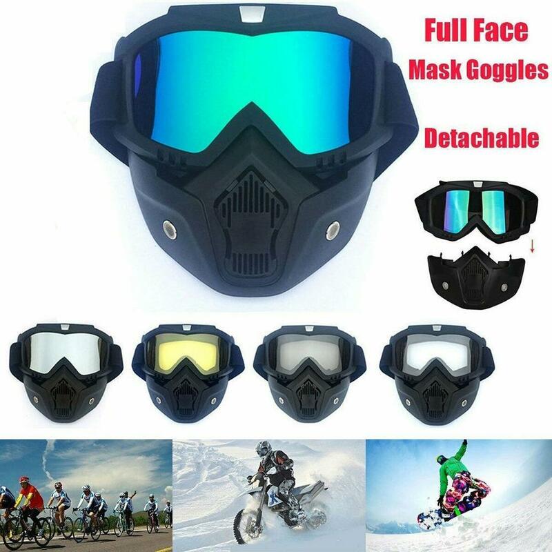 Maschera da ciclismo occhiali da sci da neve casco indossabile copertura integrale guardia occhiali retrò uomo/donna accessori per sport invernali all'aperto
