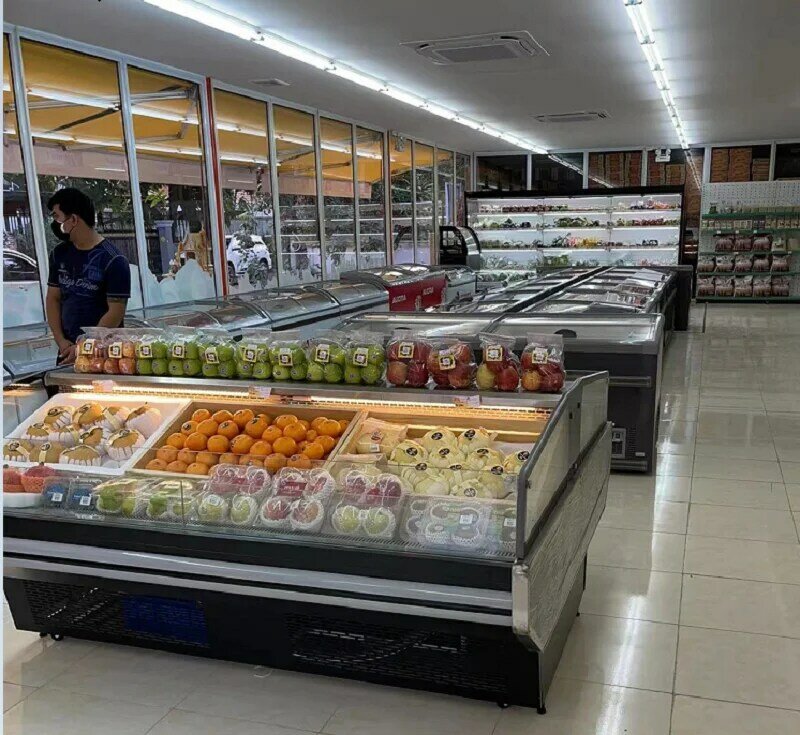 707l bolo de exibição geladeira comercial carne congelador vegetal refrigerador showcase