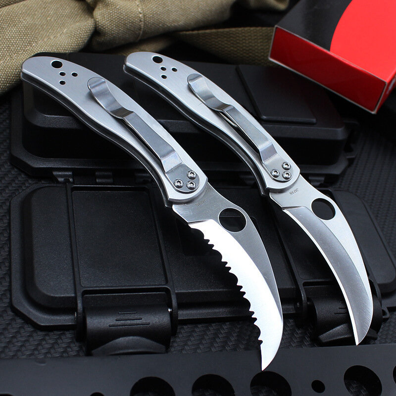 Hohe Härte Outdoor Messer Taktische Faltende Messer Outdoor Camping Wildnis Sicherheit Tasche Tragbare EDC Werkzeug
