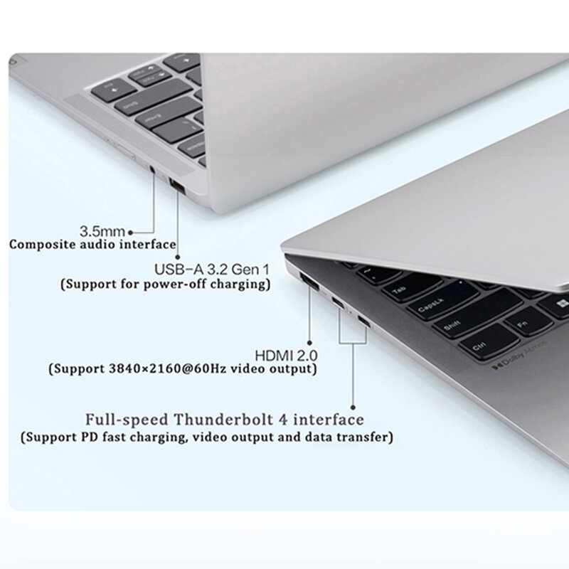 حاسوب محمول لينوفو Xiaoxin Air14 انتل كور i5-1240P/1340P CPU 16G RAM 512GB SSD ويندوز 11 14 بوصة حاسوب محمول خفيف-رفيع 2023
