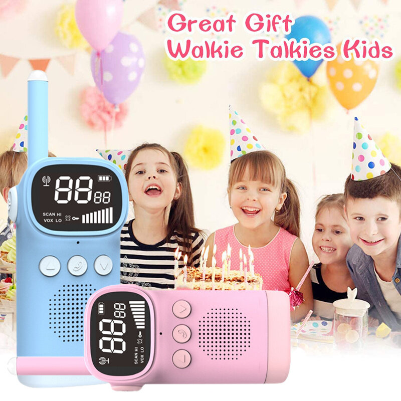 Walkie talkie crianças 2 pçs rádio walkie-talkie crianças aniversário presente de natal brinquedo da criança meninos meninas 3000m longo alcance venda genuína