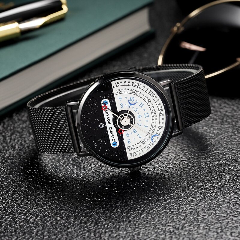 Moda masculina relógios de topo marca à prova dwaterproof água analógico relógios de quartzo criatividade relógio de pulso de negócios masculino