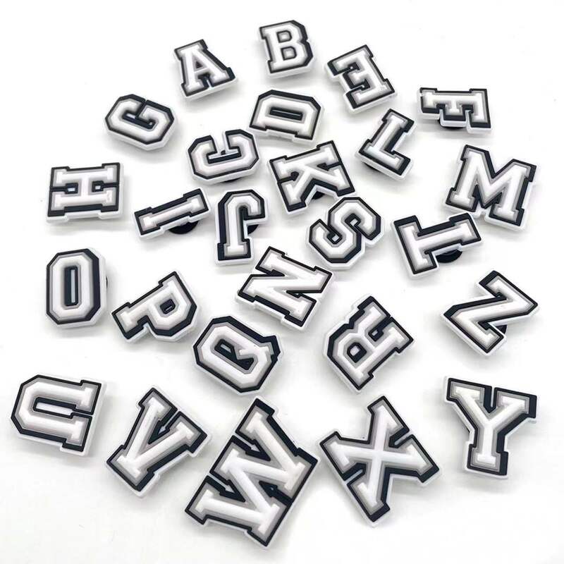 Shoe Charms Decorations Fits for Crocs Accessories Alphabet Pins Buckle Boys Girls Kids Women Teens Christmas Gifts Party Favors