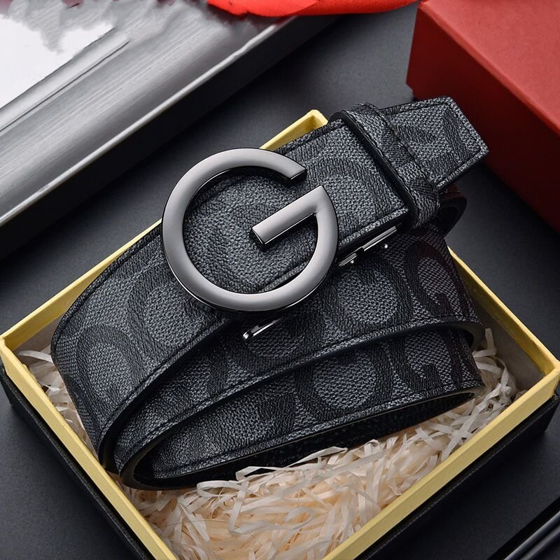 جديد 2023 حزام رجال أعمال موضة غير رسمية فاخرة تصميم العلامة التجارية الشهيرة التلقائي G مشبك الجينز حزام من الجلد للرجل أحزمة