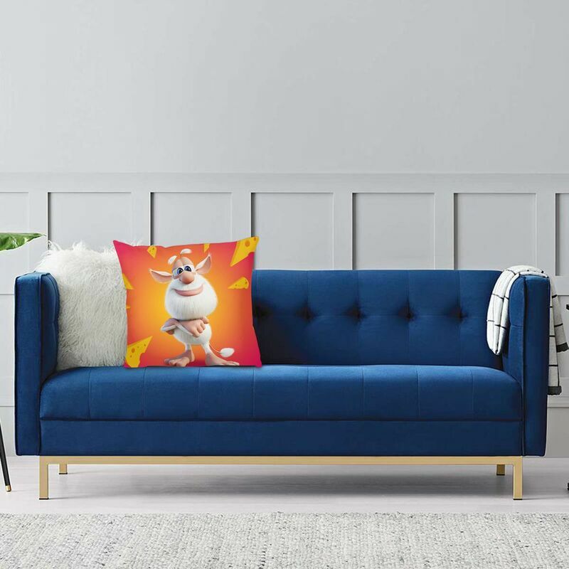 Moda Threebo nuova animazione per bambini Boobas federa per cuscino decorazioni per la casa fodera per cuscino quadrata personalizzata 40x40cm federa