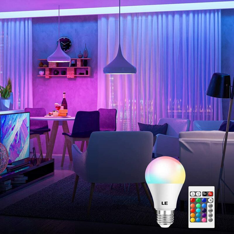Bombilla LED con Control remoto IR, lámpara cambiable de colores RGBW, 220V, E27, 5W, 10W, 15W, 20wrgbww