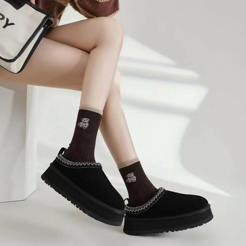 Sepatu bot wanita, sepatu bot salju musim dingin baru 2023, sepatu bot pendek Ankle ultra Tazz Tasman klasik, sandal Platform Mini