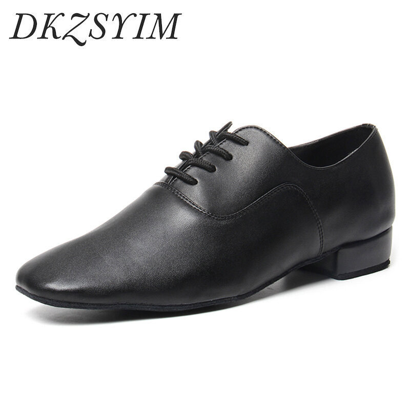 DKZSYIM-Sapatos de dança latina com salto para homens, sapatos interiores modernos, tênis tango para menino, 2,5 cm